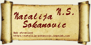 Natalija Sokanović vizit kartica